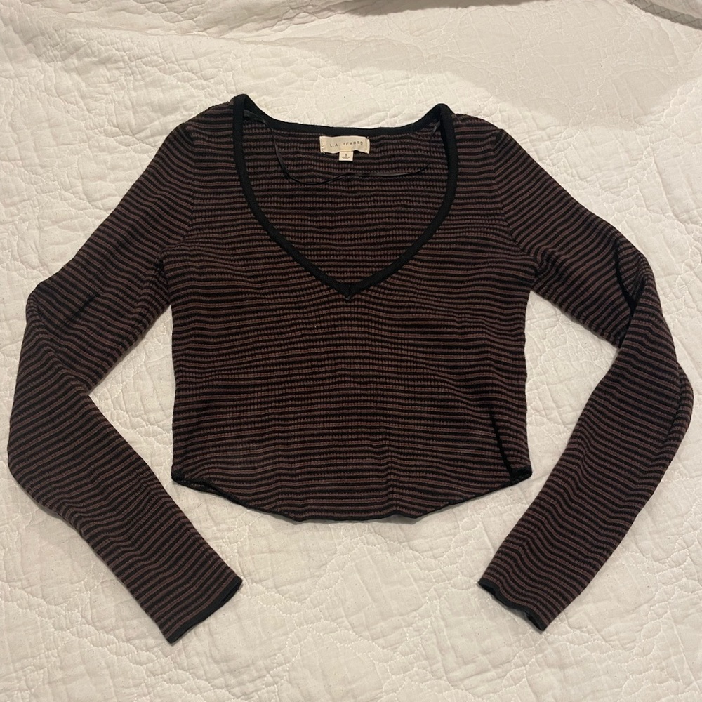 Long sleeve ribbed top